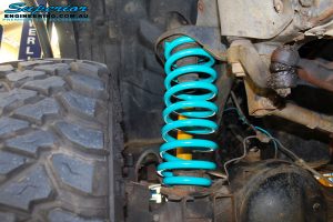 Left rear inside view of the fitted Coil Spring