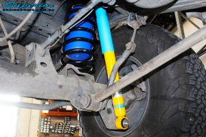 Rear left inside view of the fitted Bilstein Shock + Airbag