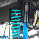 Left front inside view of the Superior Remote Reservoir Shock with Coils