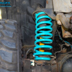 Left rear inside view of the fitted Coil Spring
