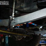 Close up shot of the fitted Superior Hyperflex Radius Arm and Tie Rod